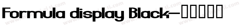 Formula display Black字体转换